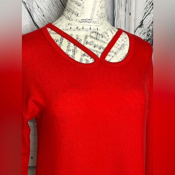 LNA Cut Out Sweater Red Small - Picture 3 of 7